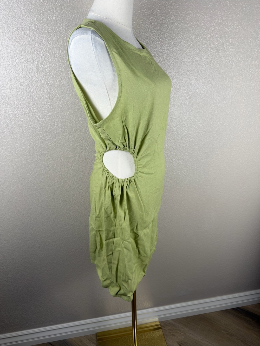 NWT Princess Polly Neon Lime Side Cutout Mini Dress, Size 8 - Picture 6 of 12